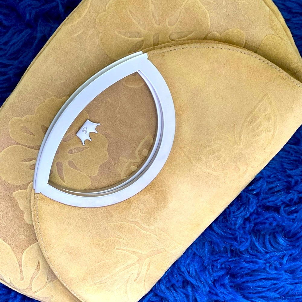Rich Gold Suede Clutch
